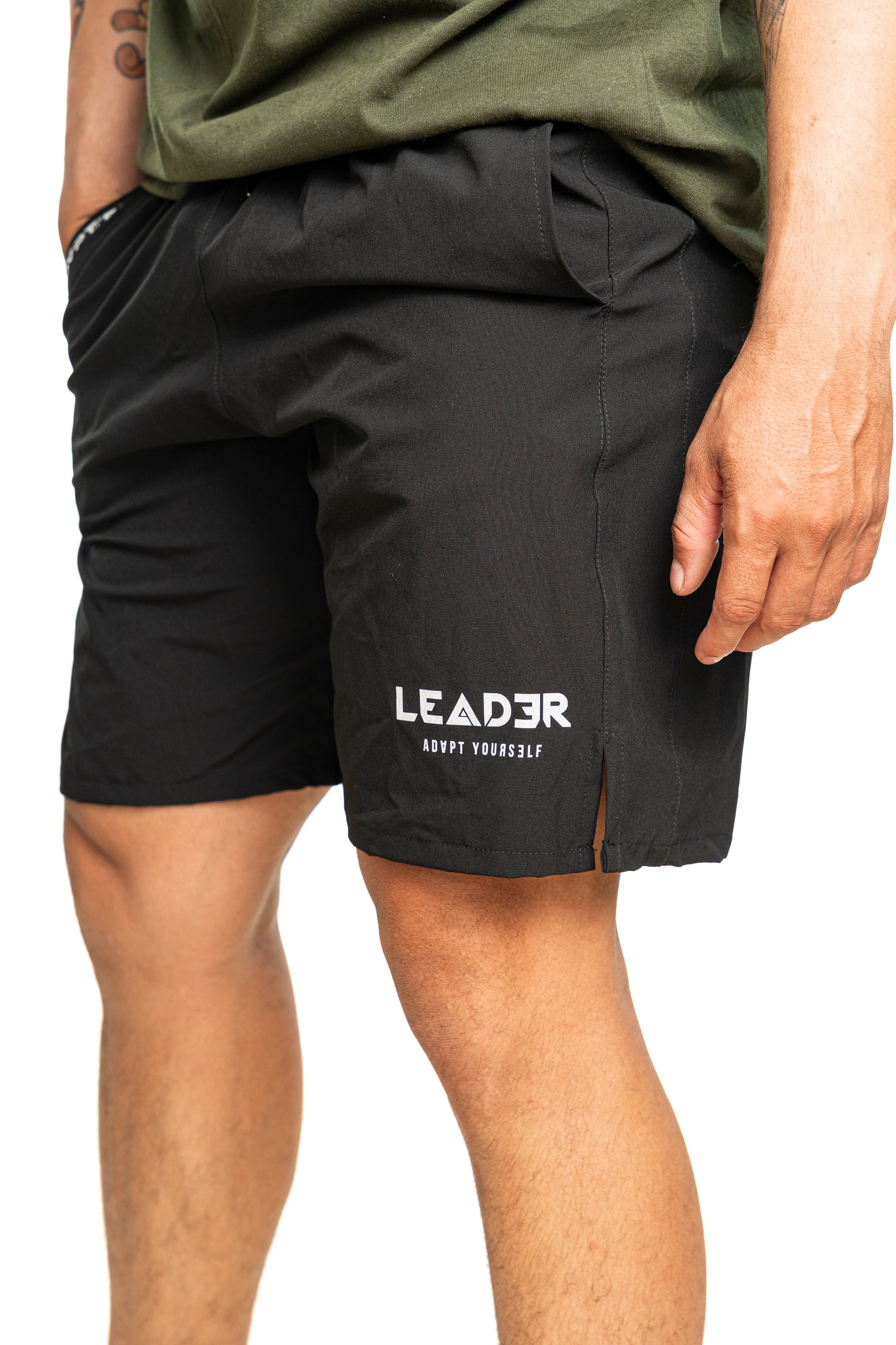 Pantaloneta Running con lycra - Negro