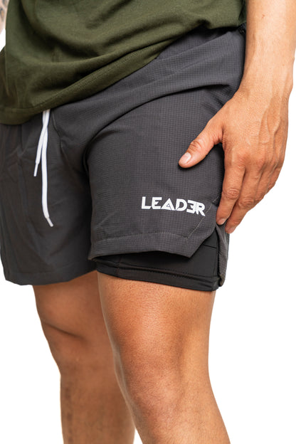 Pantaloneta Running con lycra - Gris