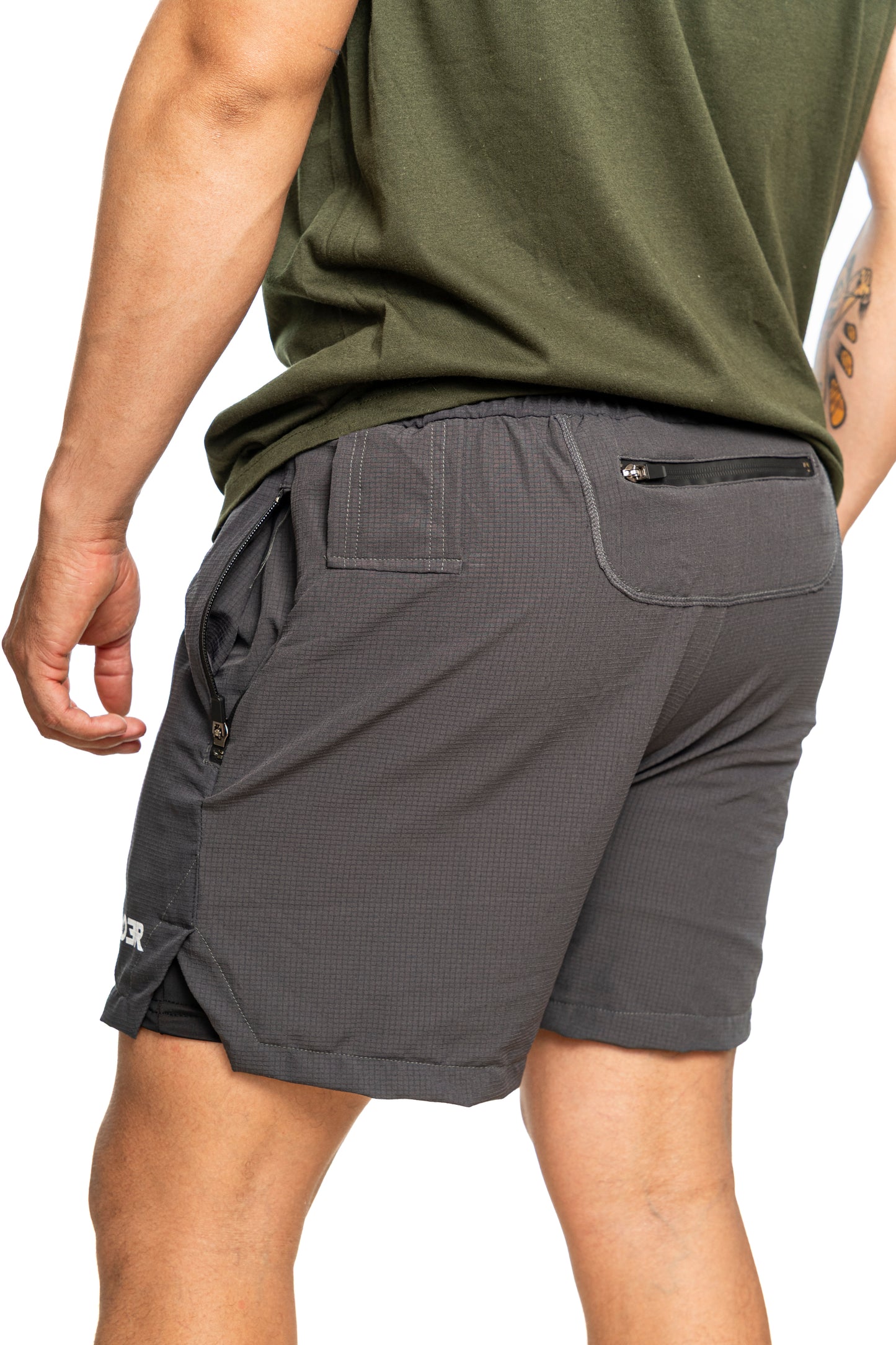 Pantaloneta Running con lycra - Gris