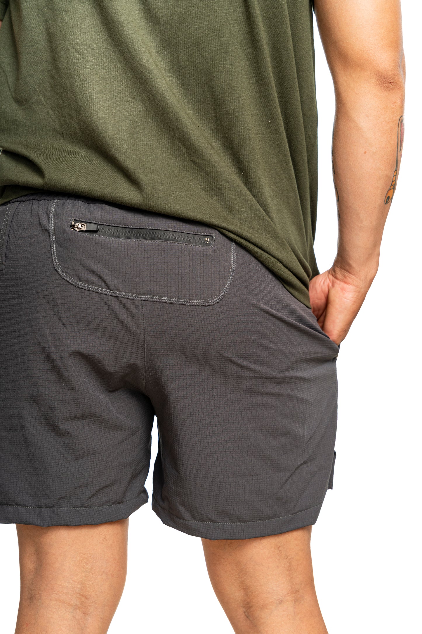 Pantaloneta Running con lycra - Gris