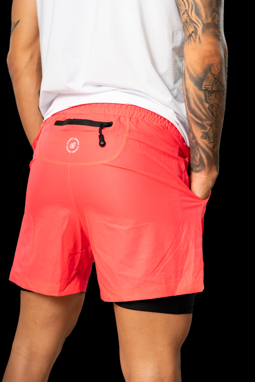 Pantaloneta de Running Salmón Hombre