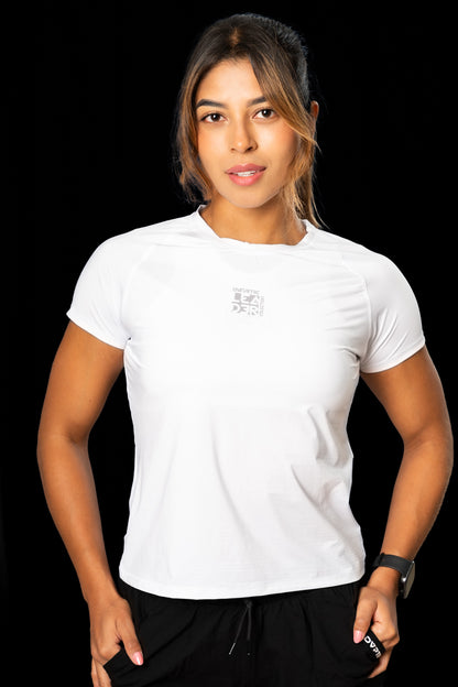 Camiseta Manga rangla Blanca Dama
