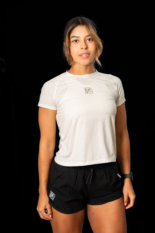 Camiseta Manga rangla Marfil Dama
