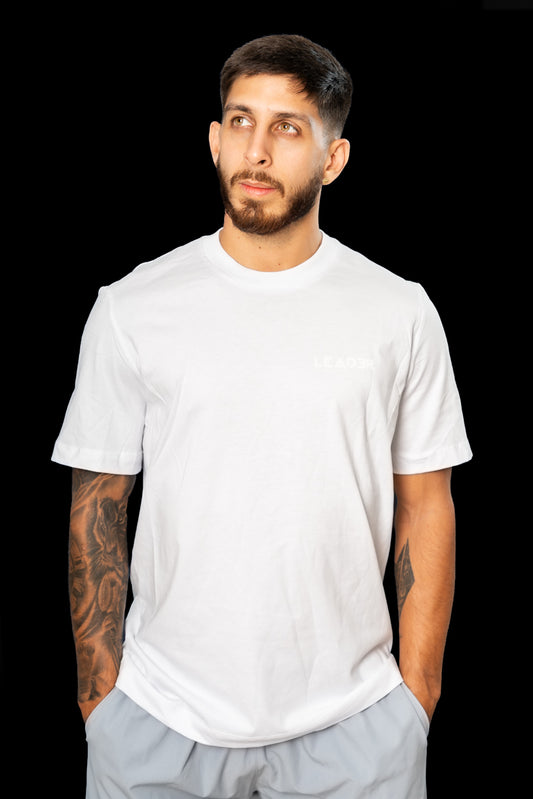 Camiseta de algodón Blanca Unisex LEADER
