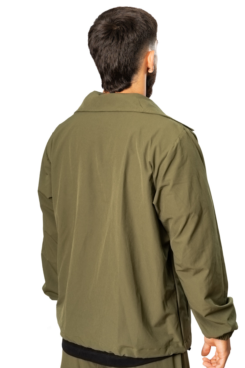 Chaqueta Verde Militar Hombre