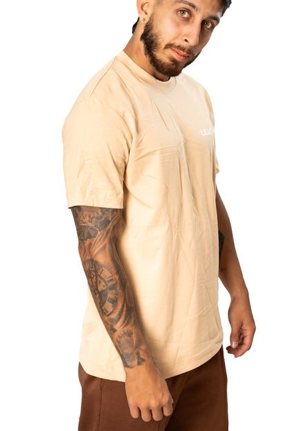 Camiseta de algodón Beige Unisex LEADER