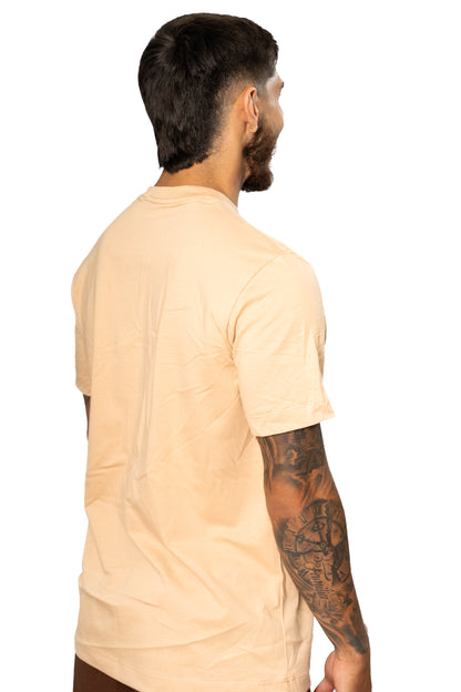 Camiseta de algodón Beige Unisex LEADER
