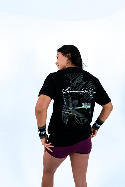 Camiseta Negra Leader Lineas (unisex)