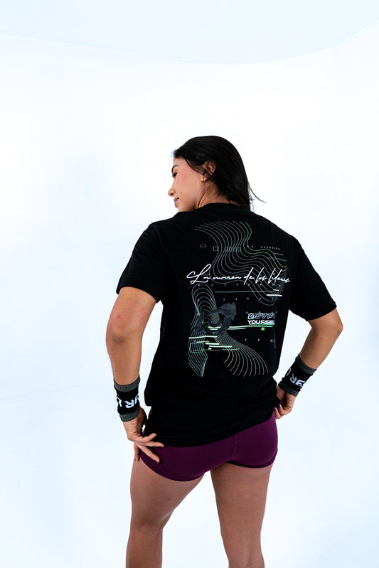 Camiseta Negra Leader Lineas (unisex)