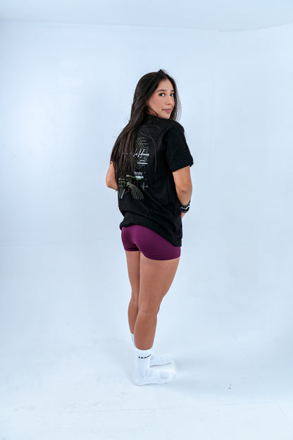 Camiseta Negra Leader Lineas (unisex)