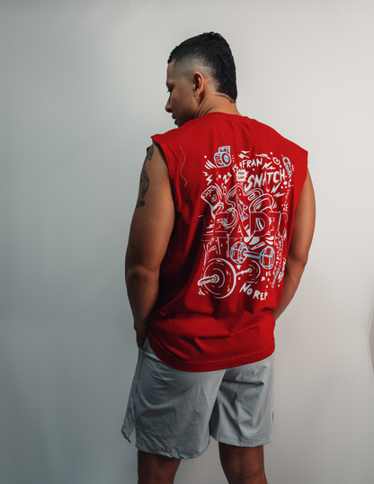 Camiseta sin mangas GRAFITTI - Roja