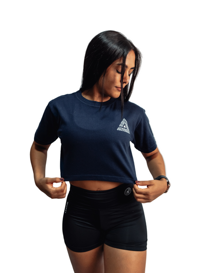 Camiseta Croptop AyS - Azul Navy