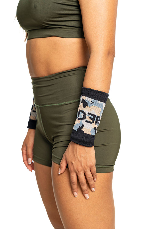 WRISTBAND (muñequeras de sudor) CAMUFLADA CAFÉ