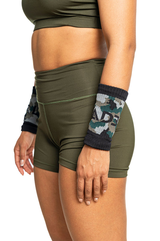 WRISTBAND (muñequeras de sudor) CAMUFLADA NEGRA