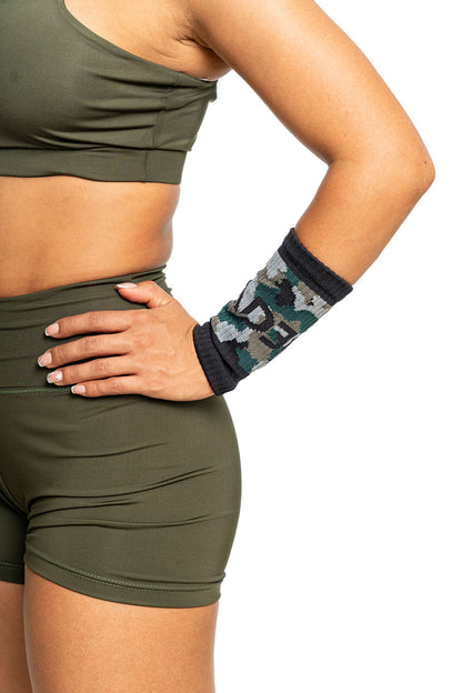 WRISTBAND (muñequeras de sudor) CAMUFLADA NEGRA