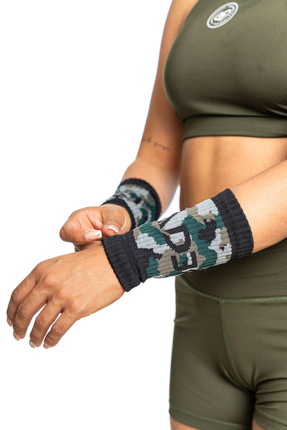 WRISTBAND (muñequeras de sudor) CAMUFLADA NEGRA