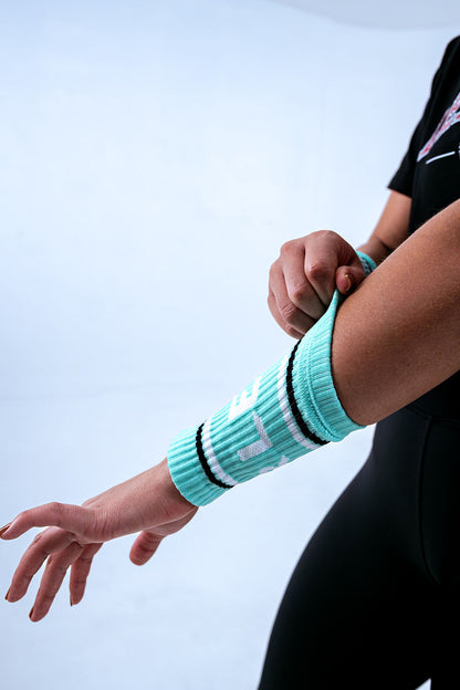WRISTBAND (muñequeras de sudor) CELESTE
