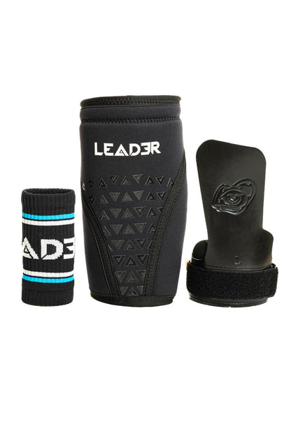 COMBO RODILLERAS + CALLERAS NEGRA + WRITSBAND