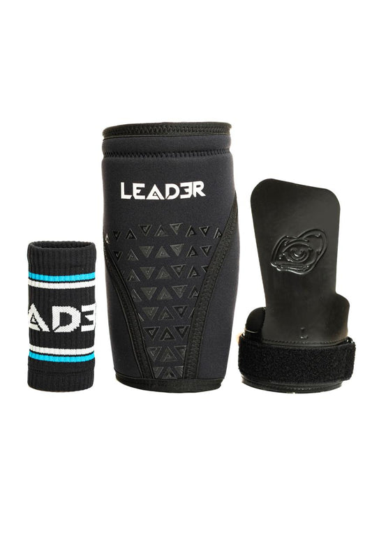 COMBO RODILLERAS + CALLERAS NEGRA + WRITSBAND